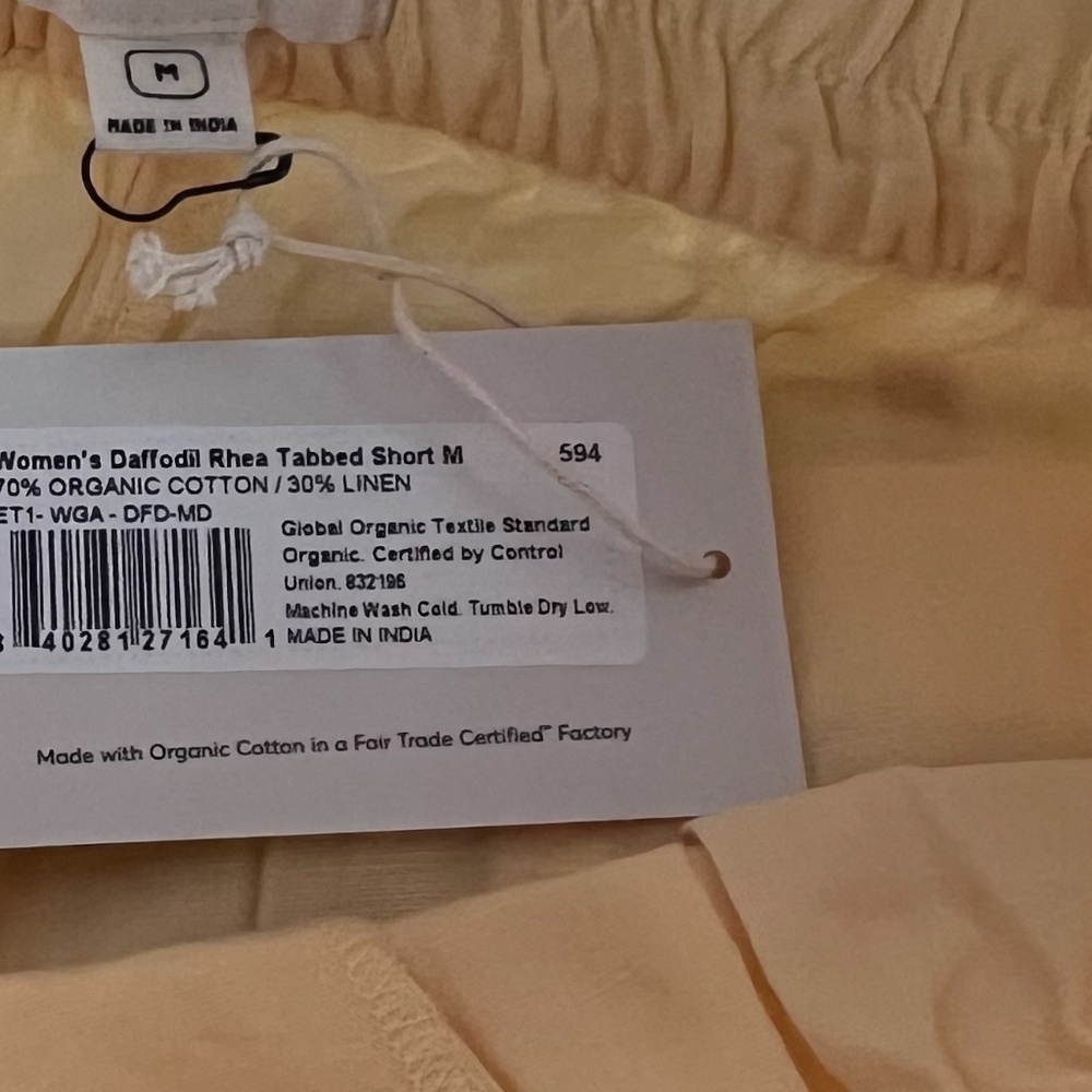 Pact Organic Cotton Linen Shorts - Picture 3 of 3